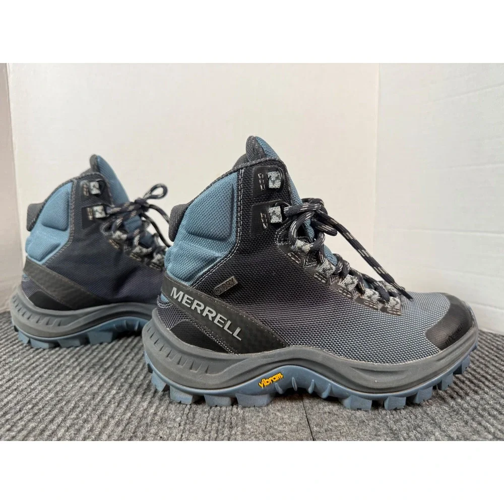 Merrell Thermo Rogue Tactical Waterproof Ice+ Boots Womens 6 Blue Black J90030